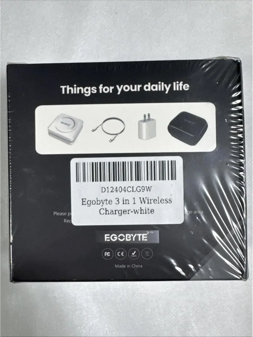 EGOBYTE MagSafe 3 in 1 WIRELESS Charging Station Foldable Usb C New Sealed B3